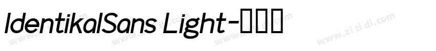 IdentikalSans Light字体转换